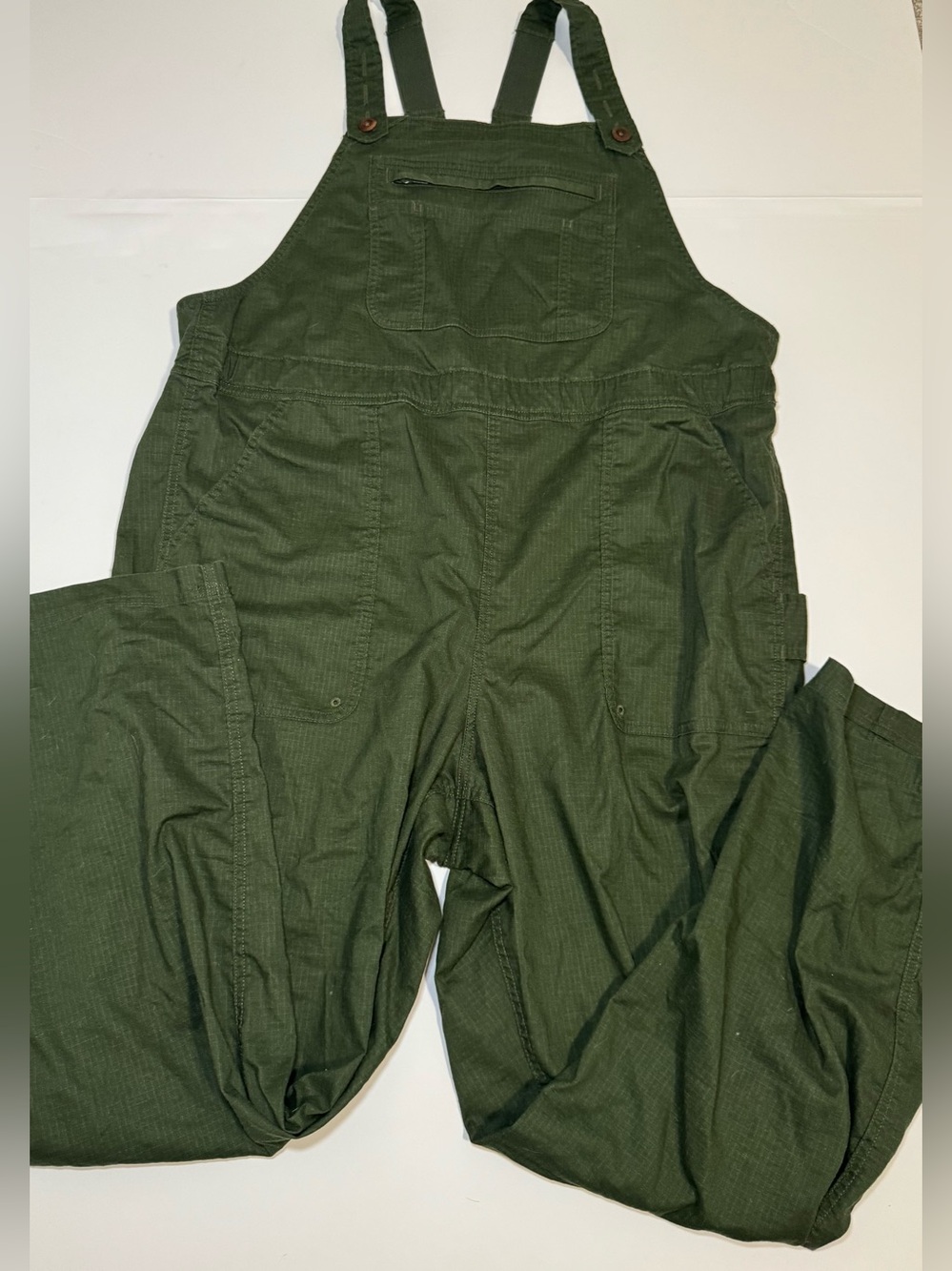 Duluth Trading Co. Women's Heirloom Gardening Bib Overalls - Olive Green - XL